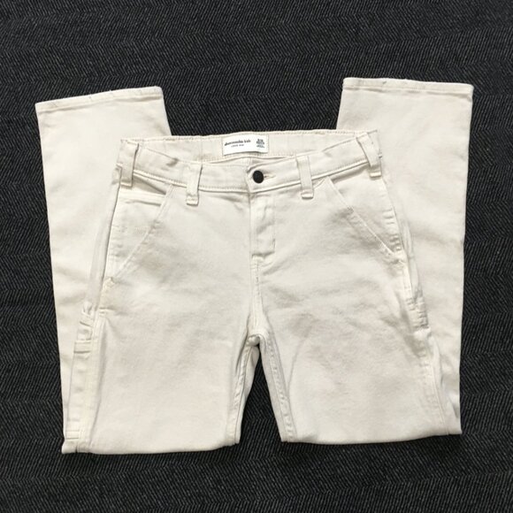 Abercrombie kid's girl's jeans size 9/10 white/cream - Picture 3 of 7